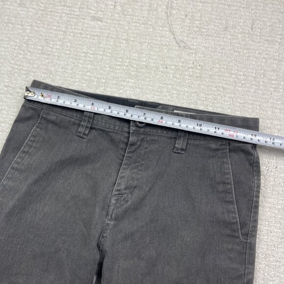 Y2K Volcom Pants Boy 26 / 12 Gray Straight Leg Flat Front Eco Repreve Skater - Picture 7 of 11